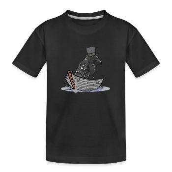 Crow Raven Ferryman Ravens Crows Bateau Bateaux - T-shirt bio Premium Enfant - noir - Devant