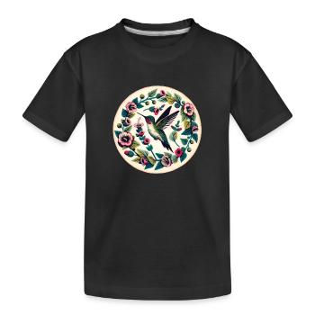 Kolibri - Kinder Premium Bio T-Shirt - Schwarz - Vorne
