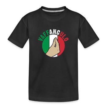 Italien Italiener Vaffanculo - Kinder Premium Bio T-Shirt - Schwarz - Vorne