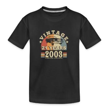 vintage 2003 né en 2003 21 ans anniversaire - T-shirt bio Premium Enfant - noir - Devant