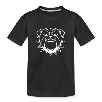 bulldog 01 - Kinder Premium Bio T-Shirt - Schwarz - Vorne