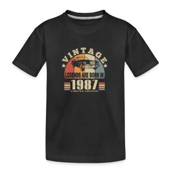 Jahrgang 1987 Legende geboren - Kinder Premium Bio T-Shirt - Schwarz - Vorne