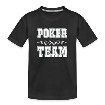Équipe de poker - T-shirt bio Premium Enfant - noir - Devant