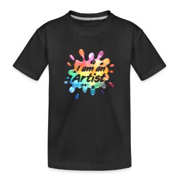 Je suis un artiste - T-shirt bio Premium Enfant - noir - Devant