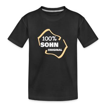 Sohn - Kinder Premium Bio T-Shirt - Schwarz - Vorne