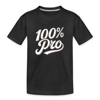 100% pro - T-shirt bio Premium Enfant - noir - Devant