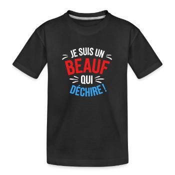 Je suis un beauf qui déchire - T-shirt bio Premium Enfant - noir - Devant