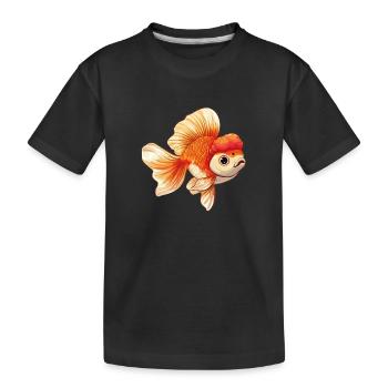 Veiltail Oranda Poisson rouge - T-shirt bio Premium Enfant - noir - Devant