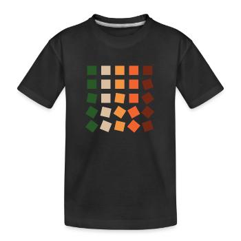 Retro Quadrate - Squares Retro Style - Kinder Premium Bio T-Shirt - Schwarz - Vorne