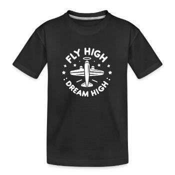 Voler haut, rêver haut - T-shirt bio Premium Enfant - noir - Devant