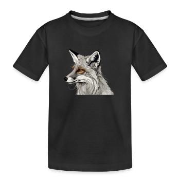 Fuchs - Kinder Premium Bio T-Shirt - Schwarz - Vorne