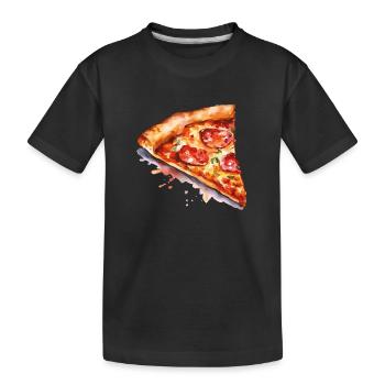 pizza - T-shirt bio Premium Enfant - noir - Devant