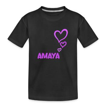 Cadeau pour Amaya - T-shirt bio Premium Enfant - noir - Devant