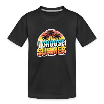 choose summer - vacances d'été - T-shirt bio Premium Enfant - noir - Devant