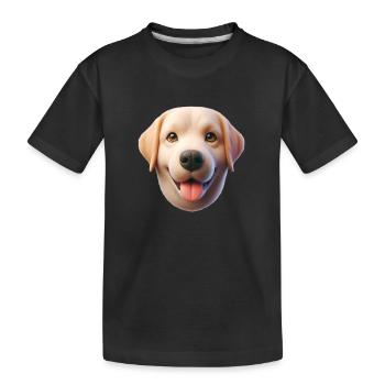 Tête de chien 1 - T-shirt bio Premium Enfant - noir - Devant