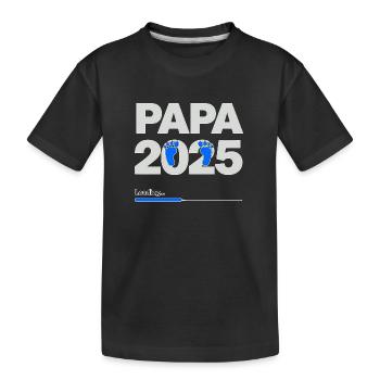 Dad 2025 Loading Fathers Gift - Kids' Premium Organic T-Shirt - black - Front