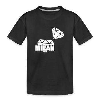 Milan as precious - Kids' Premium Organic T-Shirt - black - Front