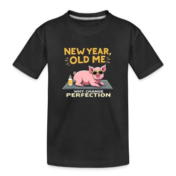Sarkastischer Witz - Neujahr - Kinder Premium Bio T-Shirt - Schwarz - Vorne