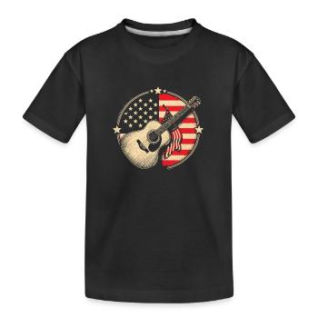 Drapeau américain Country Music Song Lover USA Patriot - T-shirt bio Premium Enfant - noir - Devant