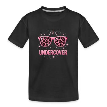 Sunglasses & Costume - Funny Motif - Kids' Premium Organic T-Shirt - black - Front