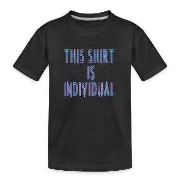 Individuelles Design Fun Spruch - Kinder Premium Bio T-Shirt - Schwarz - Vorne