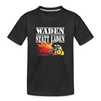 Rennrad Radsport Waden Statt Laden für Radfahrer - Kinder Premium Bio T-Shirt - Schwarz - Vorne