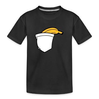banana fruit funny healthy eating hunger delicious - Kids' Premium Organic T-Shirt - black - Front