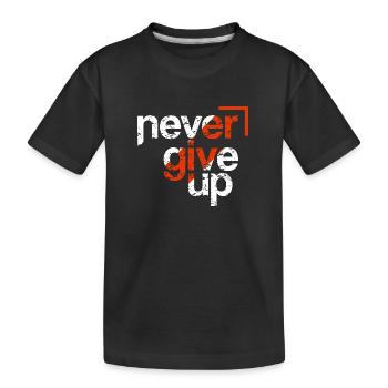 ne jamais abandonner - T-shirt bio Premium Enfant - noir - Devant