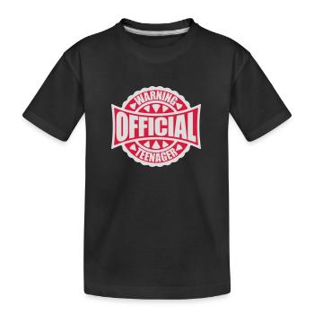 avertissement citation officielle d’adolescent - T-shirt bio Premium Enfant - noir - Devant