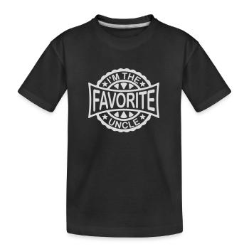 im the favorite uncle - Kinder Premium Bio T-Shirt - Schwarz - Vorne