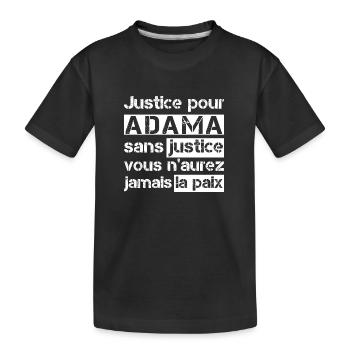Justice pour ADAMA, Justice pour Adama Traore - T-shirt bio Premium Enfant - noir - Devant