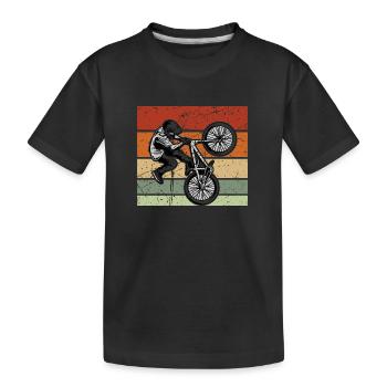 BMX Bike Accessories Children's Bike Gift Retro - Kids' Premium Organic T-Shirt - black - Front