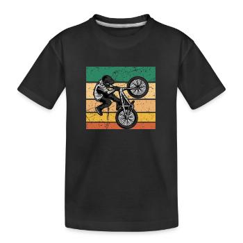 BMX Weihnachtsgeschenk Fahrrad Vintage Retro - Kinder Premium Bio T-Shirt - Schwarz - Vorne
