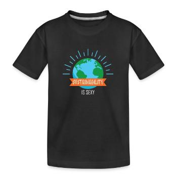 Durabilité et protection du climat - T-shirt bio Premium Enfant - noir - Devant
