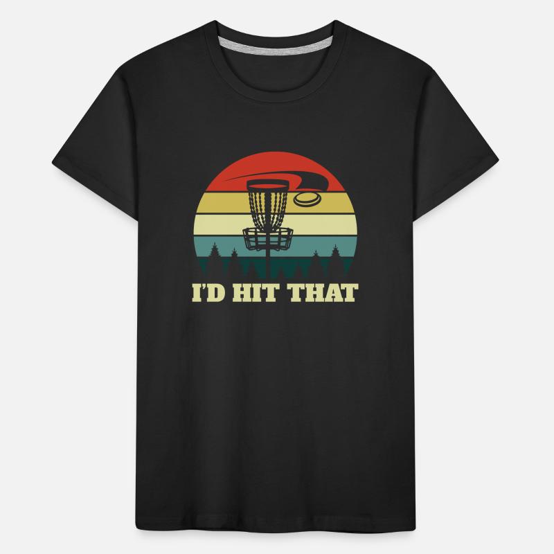 I'd Hit the Disc Disc Golf Disc Kids' Premium Organic T-Shirt