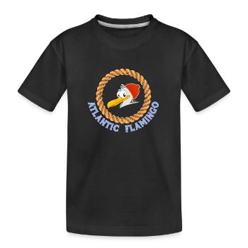 Flamant rose de l’Atlantique Drôle de mouettes Design - T-shirt bio Premium Enfant - noir - Devant