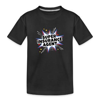 Super-Versicherungsagent - Kinder Premium Bio T-Shirt - Schwarz - Vorne