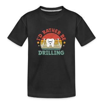 Je préfère percer dentiste dentiste dentisterie de - T-shirt bio Premium Enfant - noir - Devant