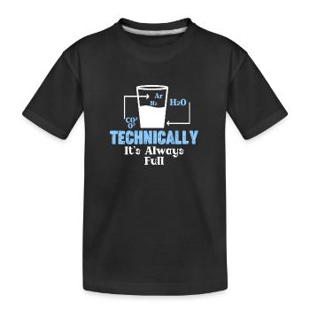 Technically, it's always crowded - - Kids' Premium Organic T-Shirt - black - Front