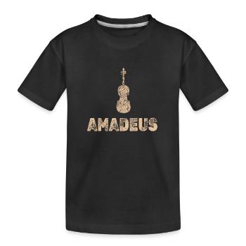 Bratsche Amadeus - Kinder Premium Bio T-Shirt - Schwarz - Vorne