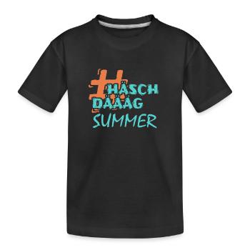 Summer - Kinder Premium Bio T-Shirt - Schwarz - Vorne