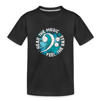 Écoutez la musique - sentez la basse - T-shirt bio Premium Enfant - noir - Devant