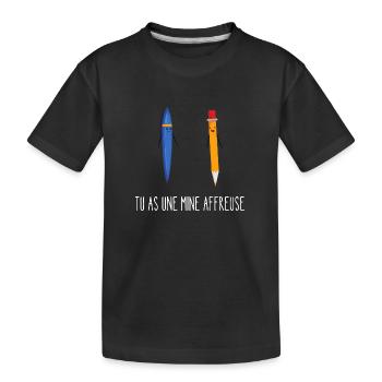 tu as une mine affreuse - T-shirt bio Premium Enfant - noir - Devant