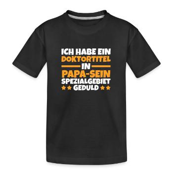 Père Papa - T-shirt bio Premium Enfant - noir - Devant