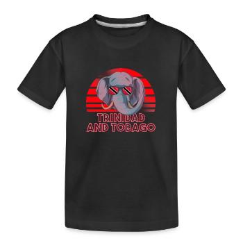 Trinité-et-Tobago - T-shirt bio Premium Enfant - noir - Devant