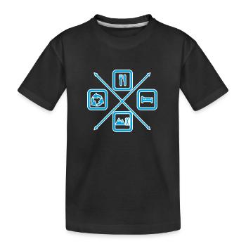 Der Lebenszyklus eines Skifahrers, Skifahrers, Berges - Kinder Premium Bio T-Shirt - Schwarz - Vorne