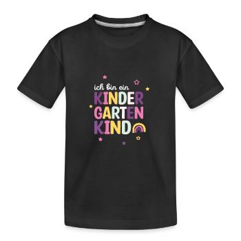 Ich bin ein Kitakind 2023 / Kindergartenkind - Kinder Premium Bio T-Shirt - Schwarz - Vorne