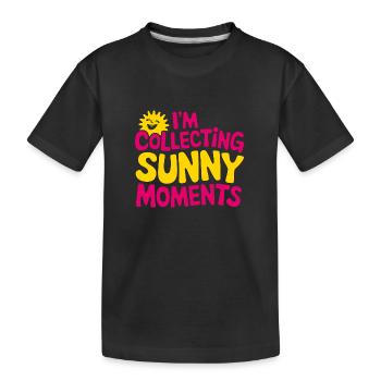 Sunny Summer Moments Vibes Sommer Sonne - Kinder Premium Bio T-Shirt - Schwarz - Vorne