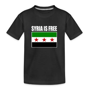 Drapeau de la Syrie - T-shirt bio Premium Enfant - noir - Devant