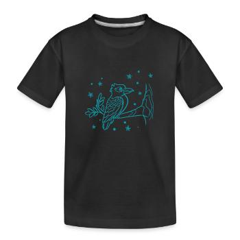Vogel - Fliegen - Naturschutz Tierfreund - Zoo - Kinder Premium Bio T-Shirt - Schwarz - Vorne
